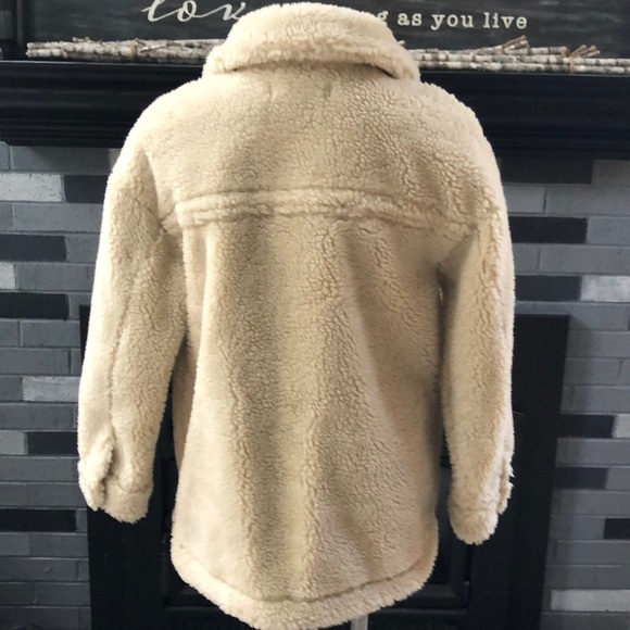 MNG by Mango Baloo Teddy Sherpa Shearling Coat Jacket - Picture 7 of 14